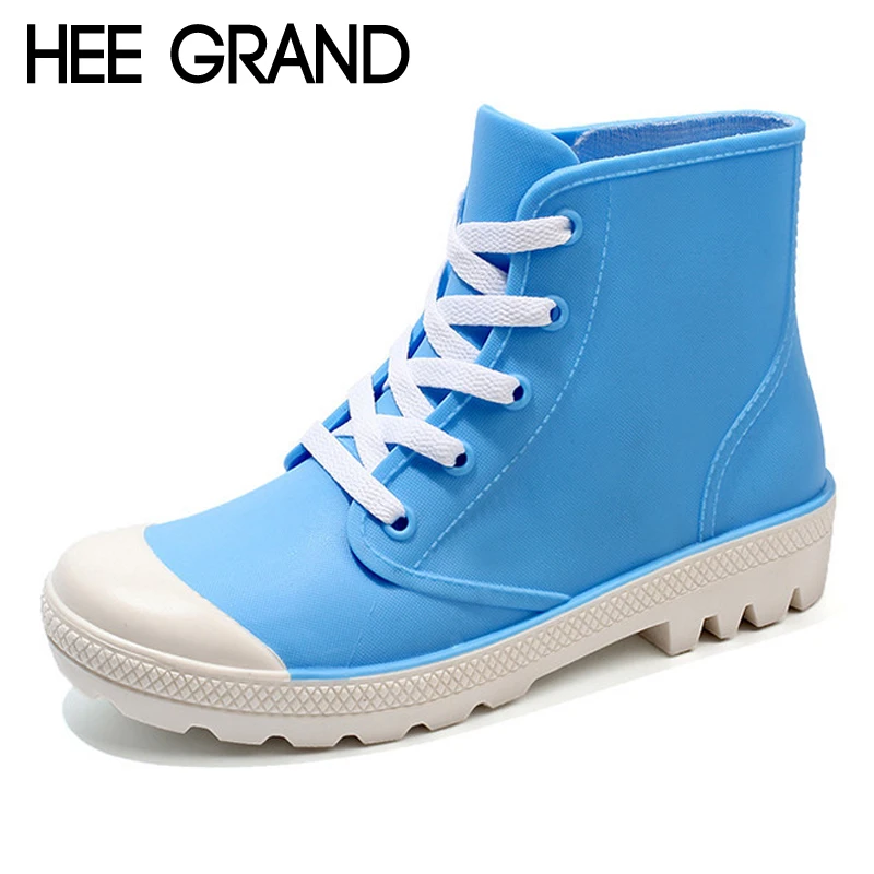 HEE GRAND/2018 непромокаемые сапоги женские ботильоны на платформе ярких цветов модная