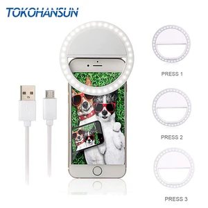Usb Charging Selfie Ring Led Phone Clip Light Lamp Mobile Phone Lens LED Selfie Lamp Ring Flash Lens