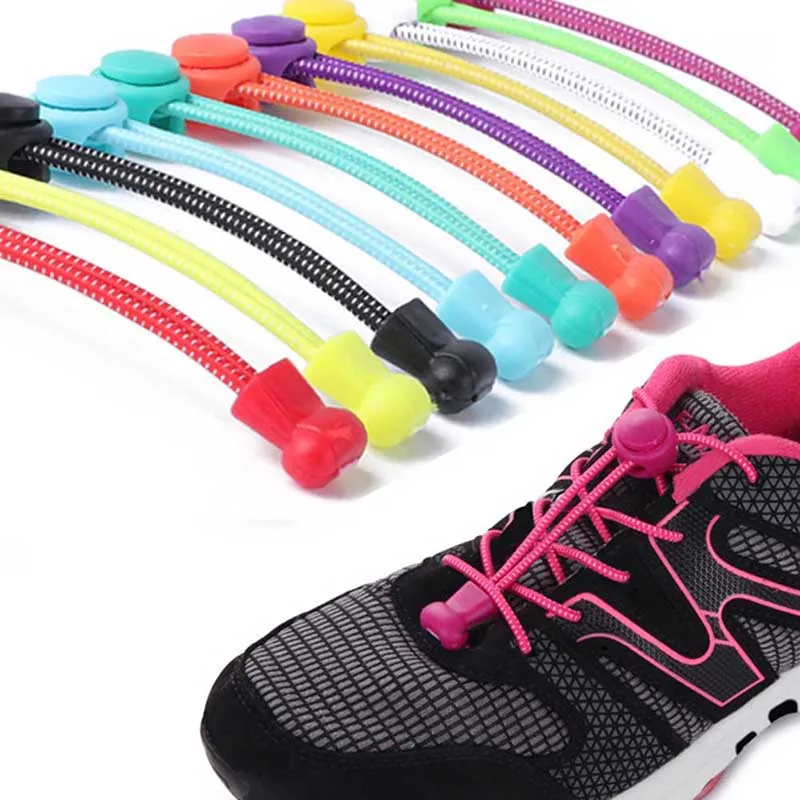 

Outdoor 1Pair Men Women Lazy Shoelaces Elastic No Tie Locking Trainer Running Athletic Sneaks Shoe Laces Running Shoe Laces
