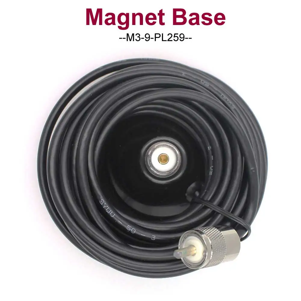 Cable-3M Mount-9cm Магнитное крепление антенны 3 м 5 м кабель подачи для автомобиля Мобильный приемопередатчик автомобильная антенна 9 см диаметр 11,5 см Магнитная антенна автомобильная присоска - Цвет: Cable-3M Mount-9cm