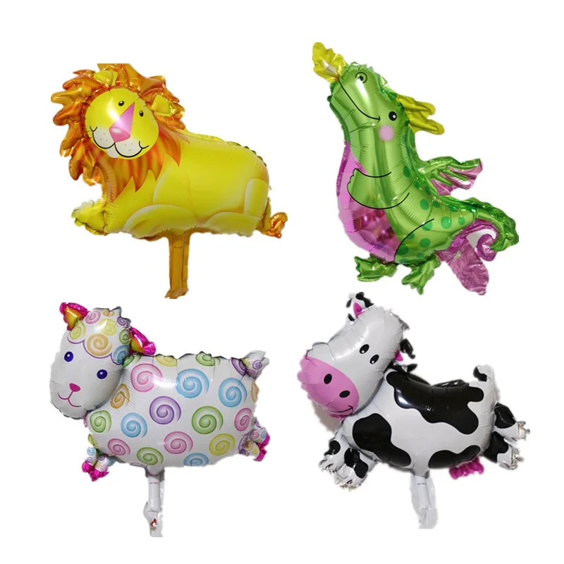 Mini Lion Sheep Cow Fire Dragon Animal Balloons Happy Birthday Decoration Children's Day Holiday Kid Inflatable Toy Supplier