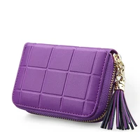women zipper credit card holder leather fashion cardholder extendable id holder bags by 7 colors