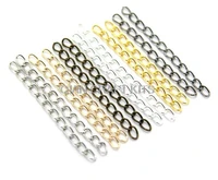 400 pcs 5cm long extender chain gold silverbronze extender lengthen or layer necklace clasp chain extension dia 3 5mm
