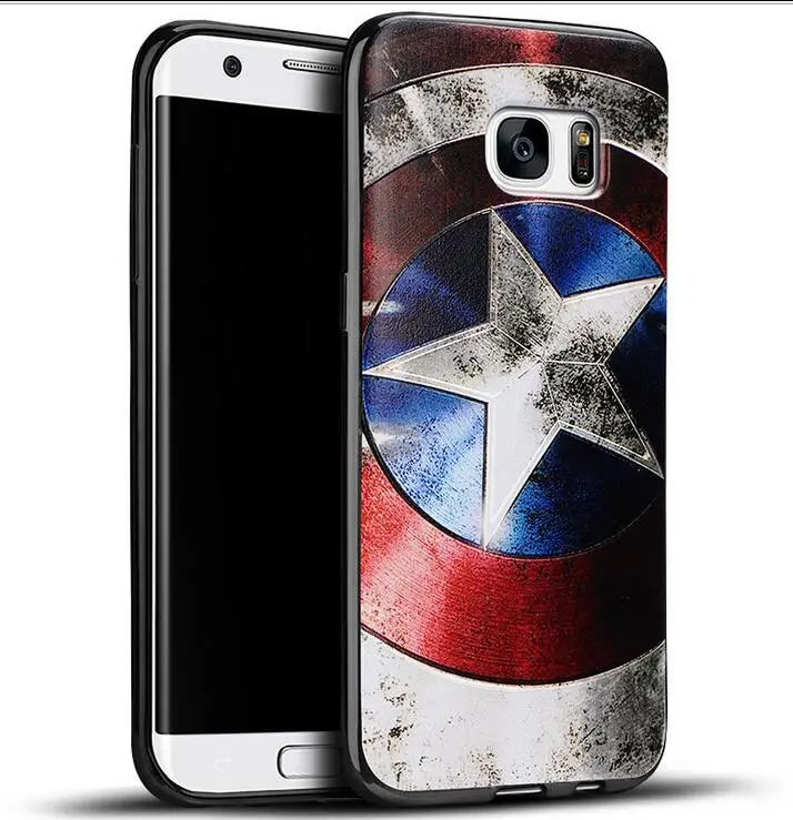 Распродажа Мягкий Силиконовый ТПУ чехол Captain для samsung S6 S7 edge LG g3 g5 sony z3 huawei p9 plus