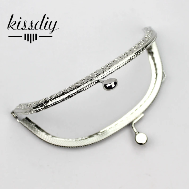 KISSDIY 10 шт./лот 12 5 см серебристая металлическая рамка для кошелька дужки с