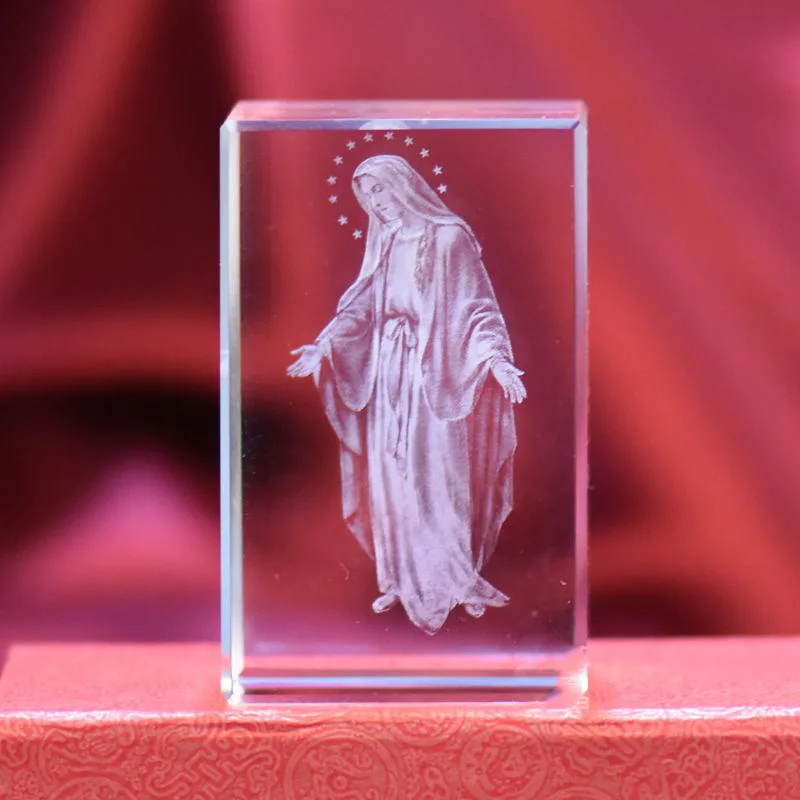 Креативная 3D лазерная гравировка Дева Мария интерьерная Статуя Украшение