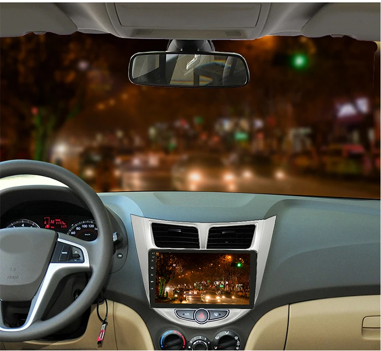 YUEMAIN автомобиля Радио Мультимедийный проигрыватель для Hyundai Solaris Accent verna 2Din Android 8,1 автомобильное радио с GPS навигации видео-и аудиорегистратор