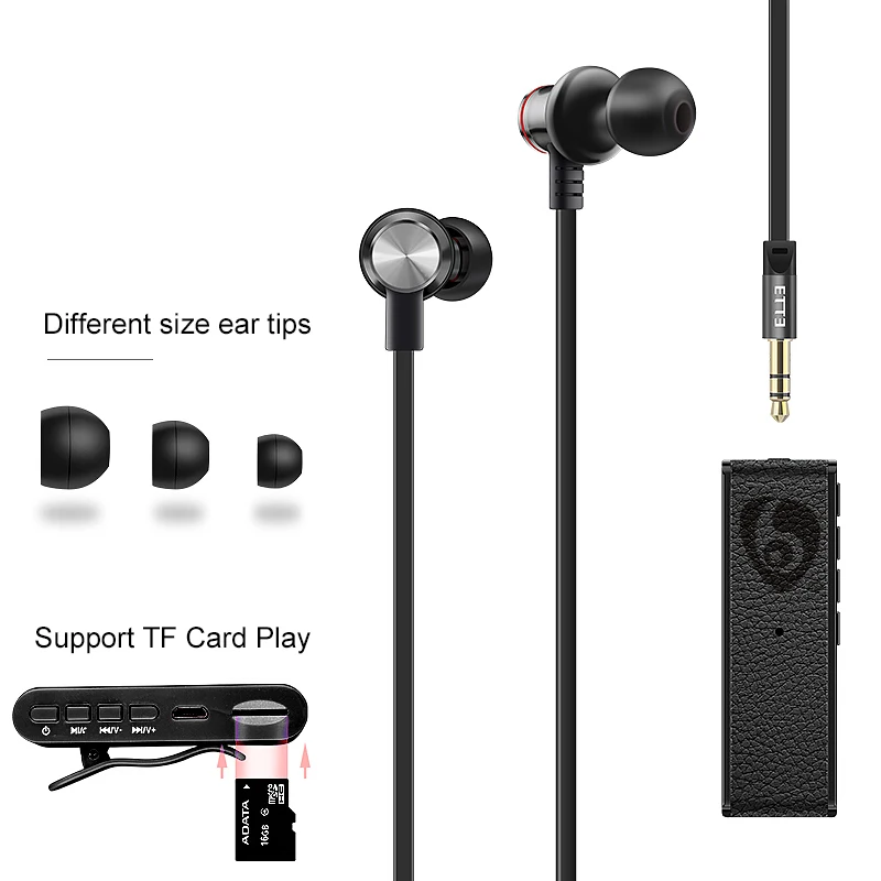 Спортивные Bluetooth наушники стереонаушники беспроводные AUX TF карта MP3 гарнитура с