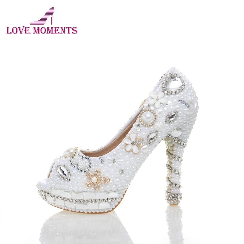 Женские туфли из натуральной кожи на высоком каблуке с открытым носком|pumps white|high
