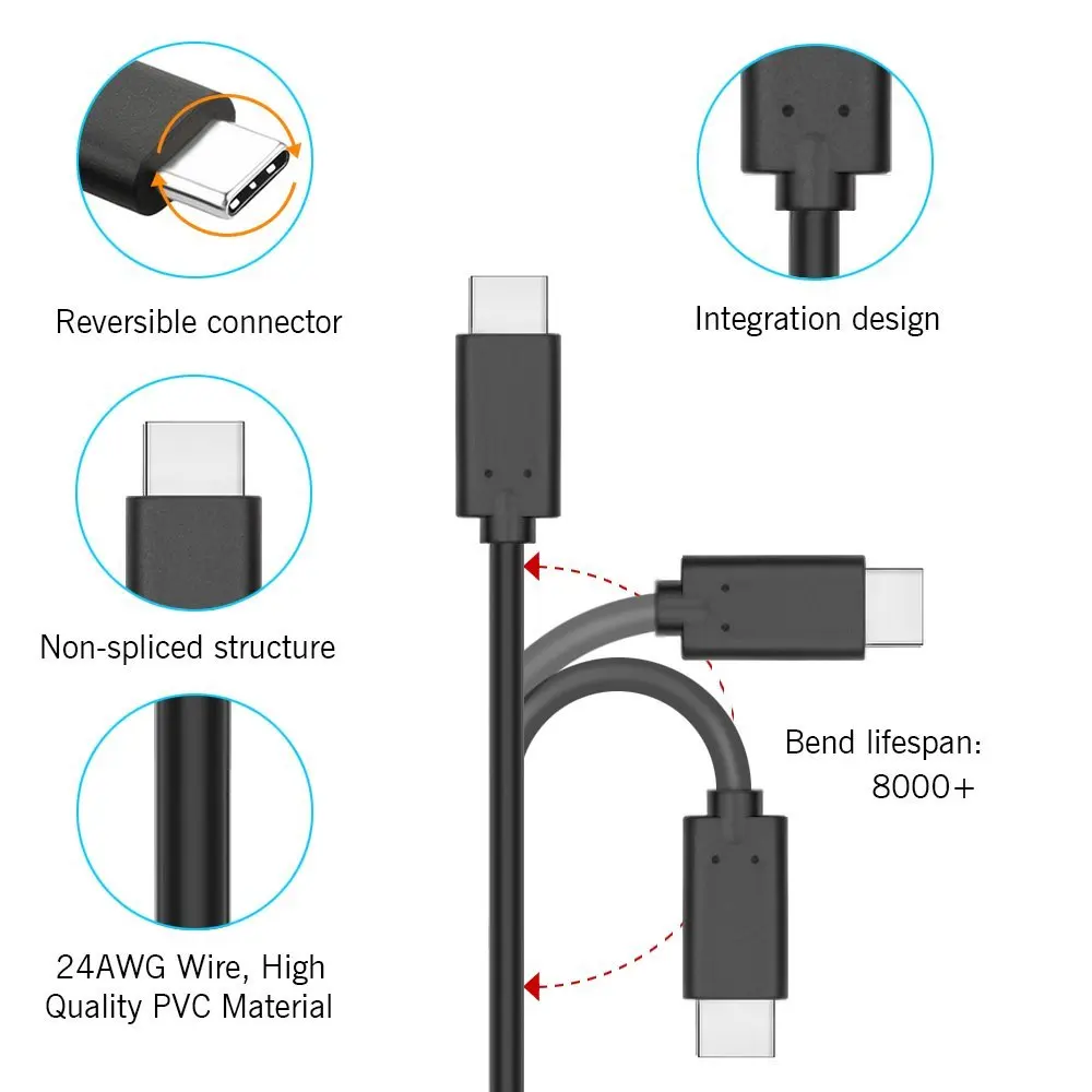 ЕС Телефон Зарядное устройство USB путешествия стены адаптер Plug 1 м Тип C провод
