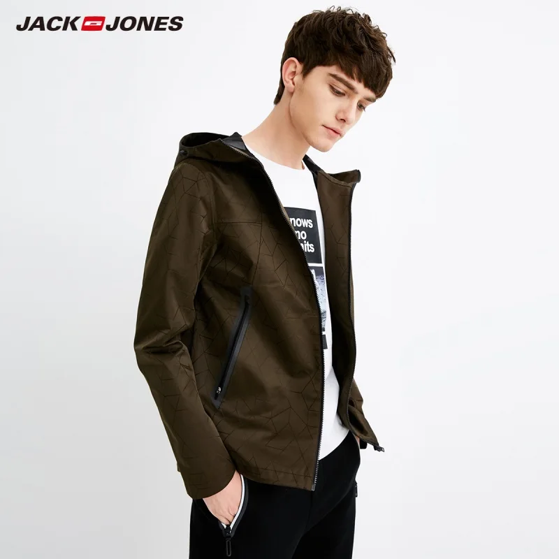 JackJones Men's Hooded Windbreaker Jacket Short Coat Hoodies Menswear 218121528 | Мужская одежда