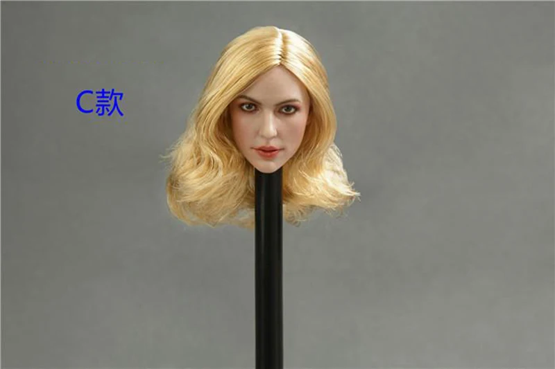 

1/6 Scale GC013 European Female Head with Curly Long Hair for 12''Female Bodies