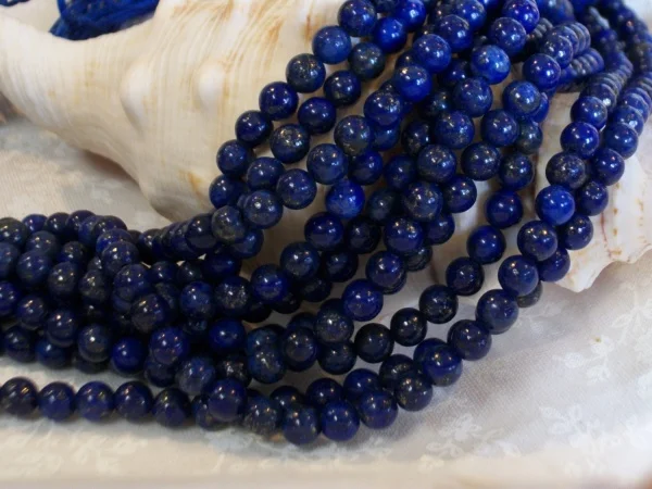 Круглые бусины класса А с лазуритом 4 мм|4mm round beads|loose beadsround beads |