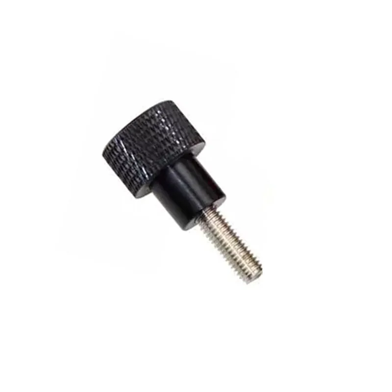 1pcs M5 Black Aluminum alloy handle stainless steel screw High-end knurled hand screws Step handles bolt total height 20mm | Обустройство