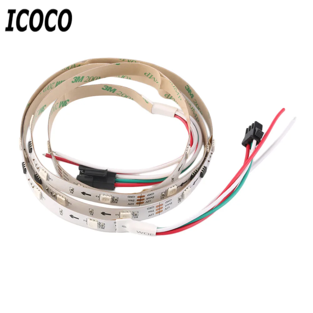 ICOCO 2017 новейшая белая/черная WS2811 RGB светодиодная полоса света Адресуемая цифровая