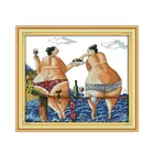 Наслаждайтесь узорами на пляже, вышивка крестиком 11 14 карат, рукоделие, вышивка крестиком, ткань, Набор для вышивки крестиком