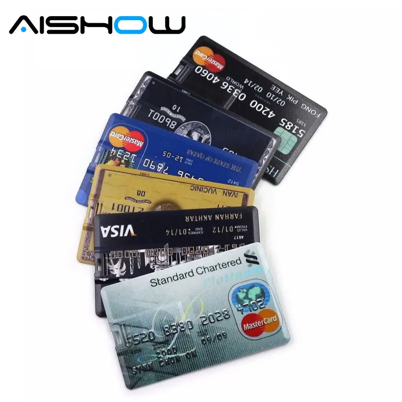 Waterproof USB Flash Drive Pen 4GB 8GB 16GB 32GB 64GB Bank Credit Card Shape Memory Stick pendrive u disk flash card | Компьютеры и