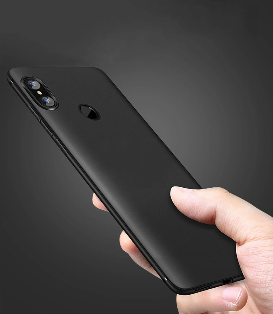 Чехол для Motorola One Vision черный мягкий чехол из ТПУ с закаленным стеклом XT1970|Бамперы|
