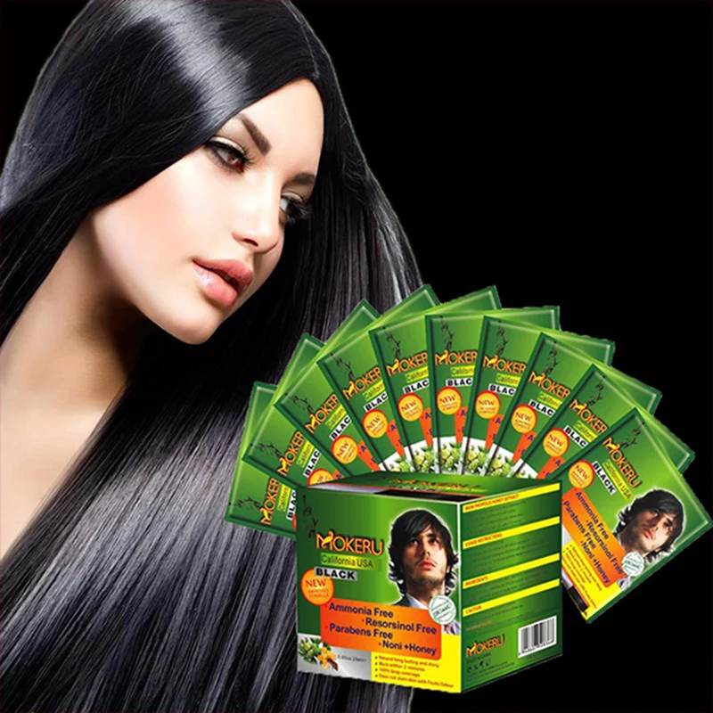 Mokeru 5 шт. травяные натуральные нони растительные эссенции Oragnic Magic Black Hair краска