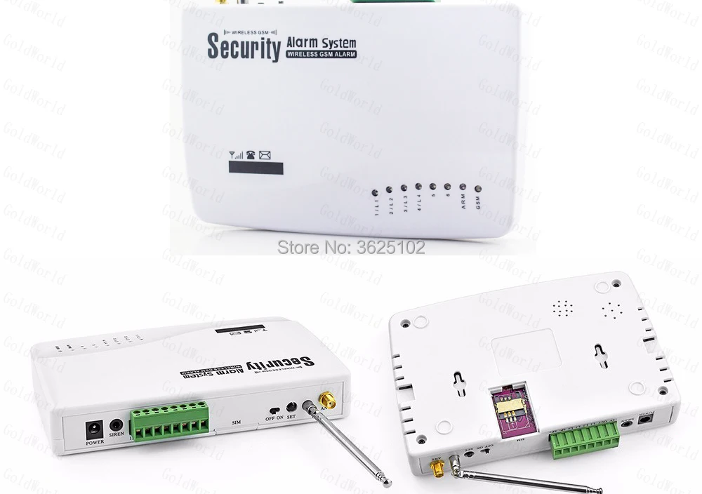 GoldWorld русская английская Голосовая Проводная GSM сигнализация двойная антенна GSM домашняя сигнализация Безопасность приложение управление защита автоматический набор DIY