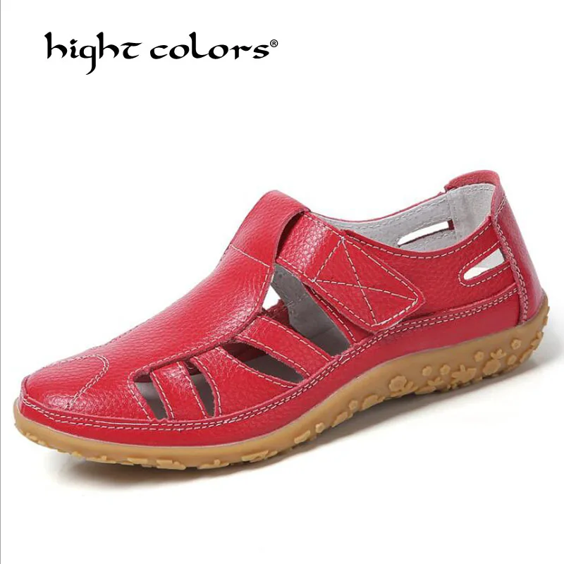 

New 2019 Women Loafers Lady Ballerina Flat Shoes Summer Flats Hollow Out Comfortable Soft Split Leather Moccasins Loafers TA93-6
