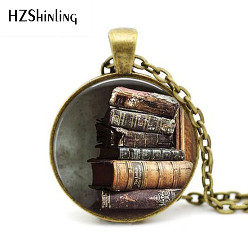 Новая мода стека античных книг ожерелье с подвеской в виде старинного переплёта