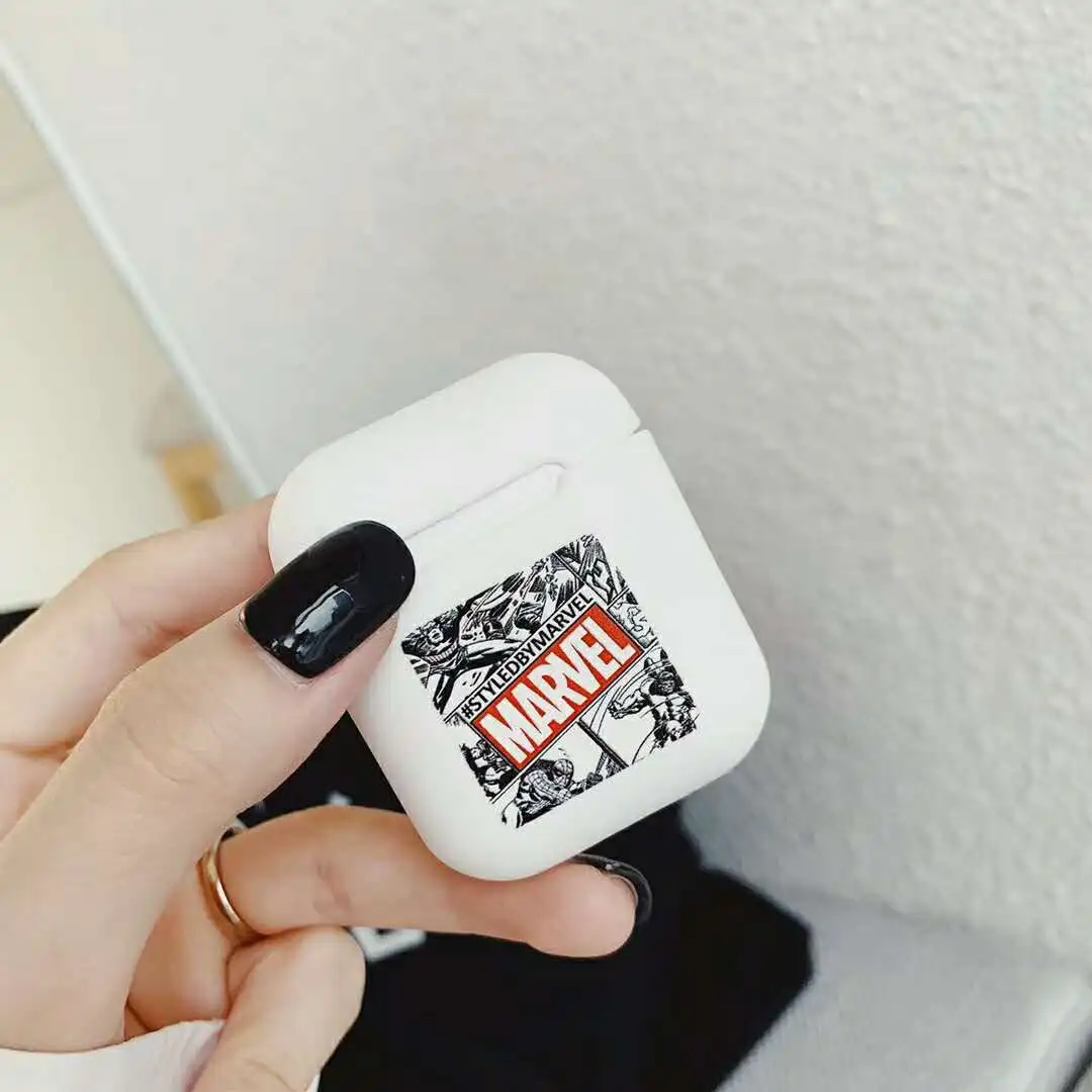 Роскошные крутые мужские беспроводные наушники Marvel Avengers Bluetooth чехол для AirPods1 2