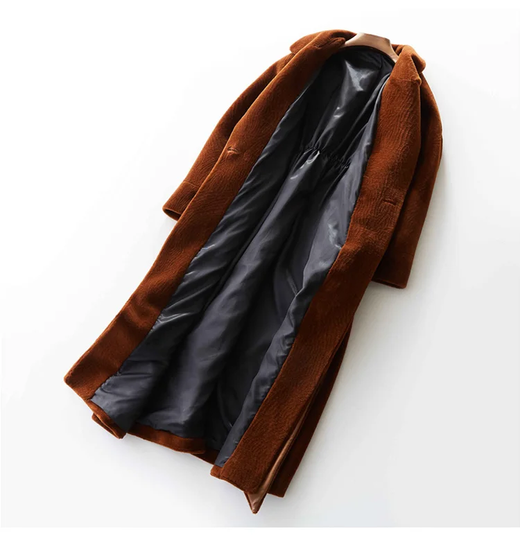 LRPLlM модное женское меховое пальто из овчины новинка 2019 зимнее длинное