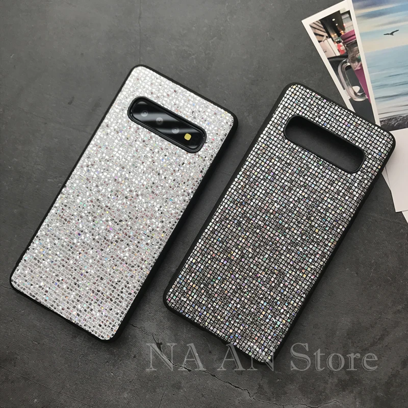 Чехол-накладка для Samsung Galaxy S20 Ultra S10 S9 S8 Plus S10e Note 9 8 силиконовый с блестками |