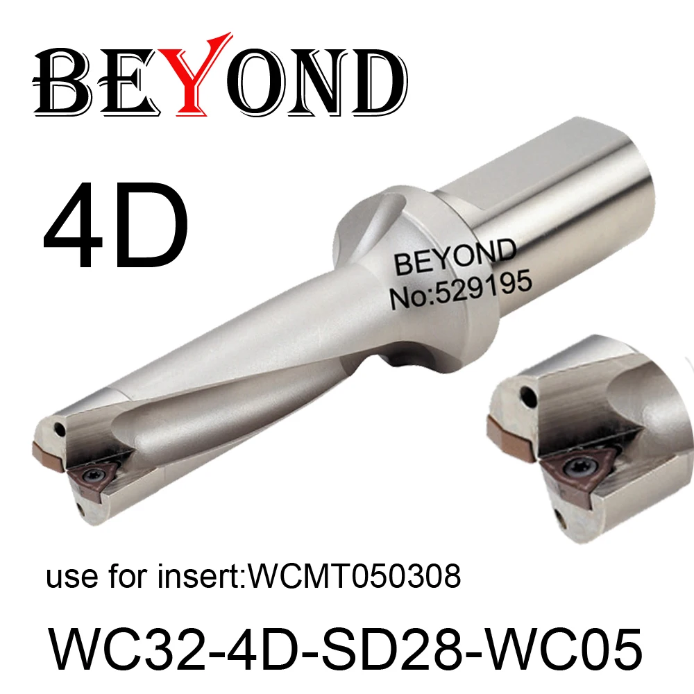 BEYOND WC 4D 28mm WC32-4D-SD28-WC05 U Drilling Drill Bit use Insert WCMT WCMT050308 Indexable Carbide Inserts Lathe CNC Tools