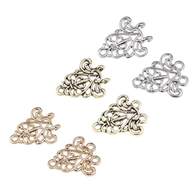 2 шт./компл. простой сплав брошь выдолбленный цветочный узор одежда воротник