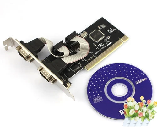 Win 7 VISTA XP FO с CD-драйвером DB9 разъемы последовательного порта PCI на 2 s COM 9-контактный
