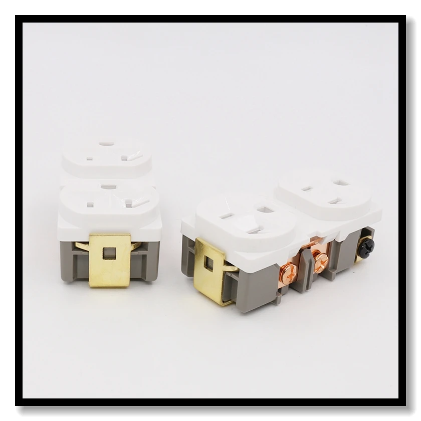 2 шт. дуплексная розетка ISF0007 HIFI с медным покрытием|us outlet|wall outletoutlet socket |