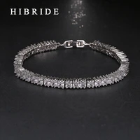 hibride jewelry brand new design aaa cubic zircon wedding bracelets white gold color bangles luxury women jewelry b 20