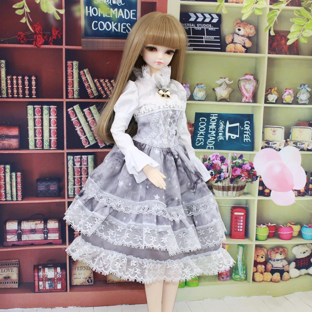 1/4 BJD 45 см Jiont Body Clothes серая юбка Lady Princess наряд Forturn Days специальное предложение