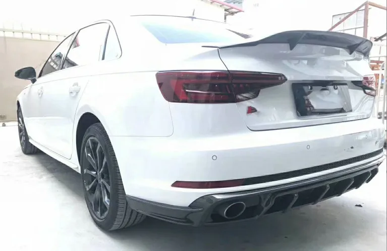 For NEW Audi A4 B9 Spoiler R style Carbon Fiber Material Tail Wing Primer Color Rear 2017 2018 2019 | Автомобили и мотоциклы