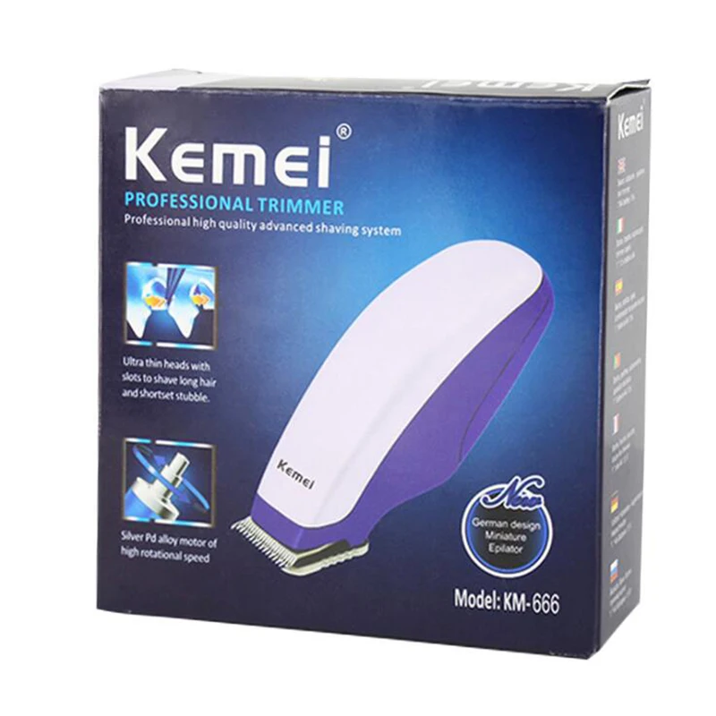 Kemei KM 666 триммер для волос мужчин электрическая машинка стрижки детей питание от 1