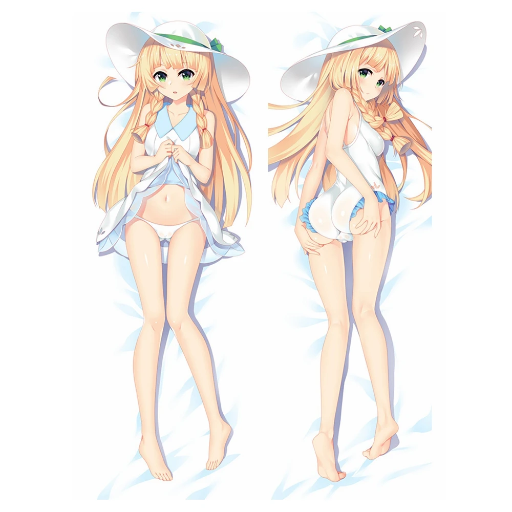 AnimeJK Pocket Monsters Pokemon Lillie Dakimakura наволочка для тела чехол для подушки с изображением персонажей из мультфильмов для девочек, обнимающих чехол для подушки