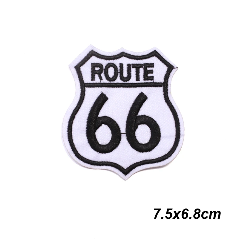 2 шт. холодный утюг на патчи для одежды на молнии Route 66 удивительные патч вышитые Аппликация для куртка наклейки DIY Одежда