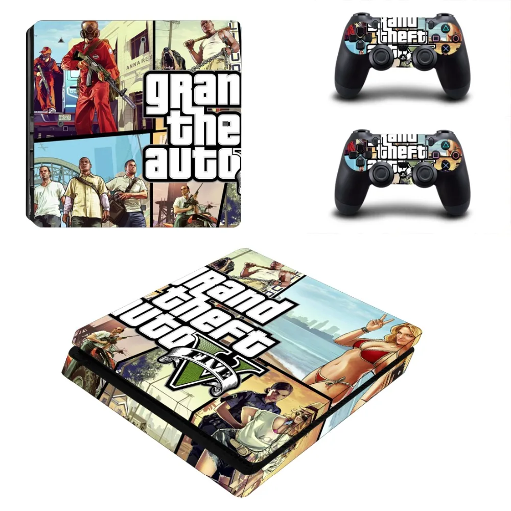 Grand Theft Auto V GTA5 PS4 тонкая наклейка для кожи виниловая Playstation 4 консоль и контроллер
