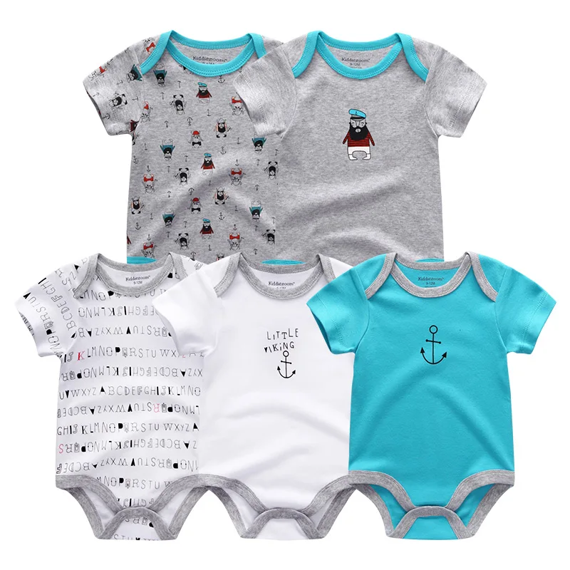 Baby Clothes 5024 Одежда для малышей; 5 шт./лот; комбинезон для маленьких мальчиков и девочек; roupas de bebe; Хлопковые комбинезоны для новорожденных; пижамы; одежда для малышей; детская одежда - Цвет: Baby Clothes 5024