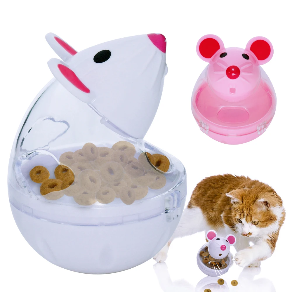 Забавная игрушка для кошек и мышей интерактивный мяч кормления собак миска