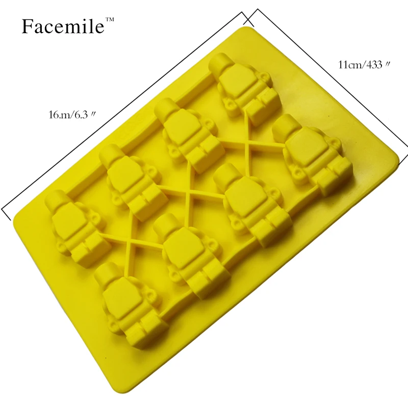 Facemile 3 шт./компл. Строительный кирпич фигура робота силиконовые формы Sugarcraft