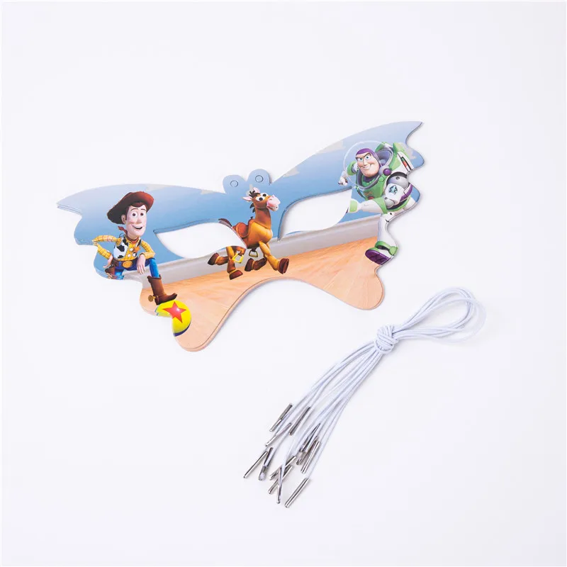 Mask 6 pcs История игрушек мультфильма одноразовые бумажные салфетки баннер скатерть стакан с соломинкой тарелки детский душ День Рождения украшения принадлежности - Цвет: Mask 6 pcs