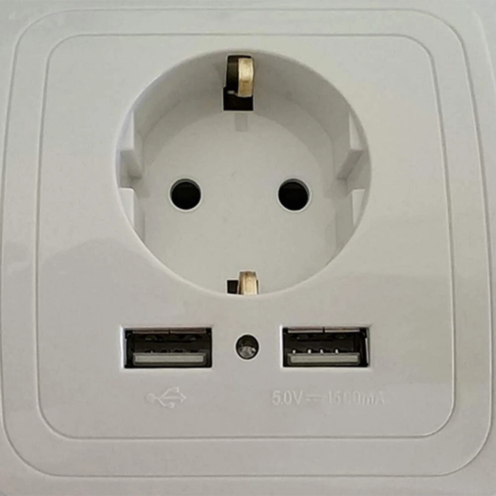 Настенная розетка с 2 USB-портами для дома | Электроника