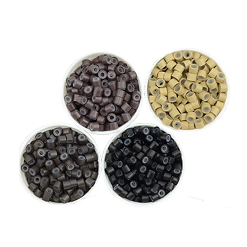 1000 шт Силиконовые выложенные микрокольца бусины обжимные звенья человеческих