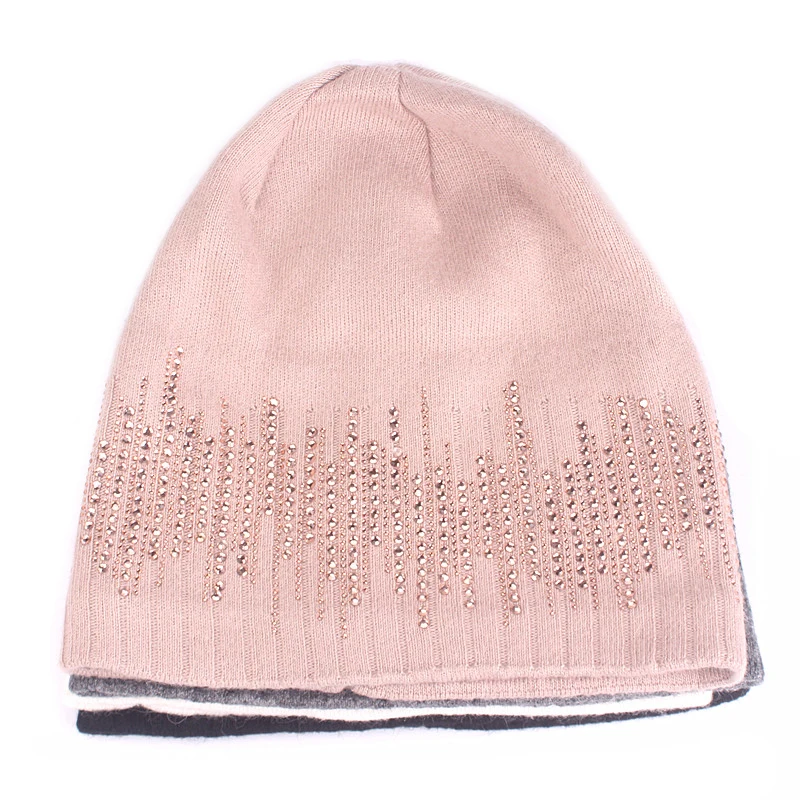 Женская кашемировая зимняя шапка Xthree вязаные облегающие шапки для женщин зимние