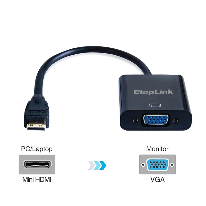 EtopLink Mini HDMI к VGA конвертер адаптер Высокое качество мини кабель передачи для XBOX ТВ