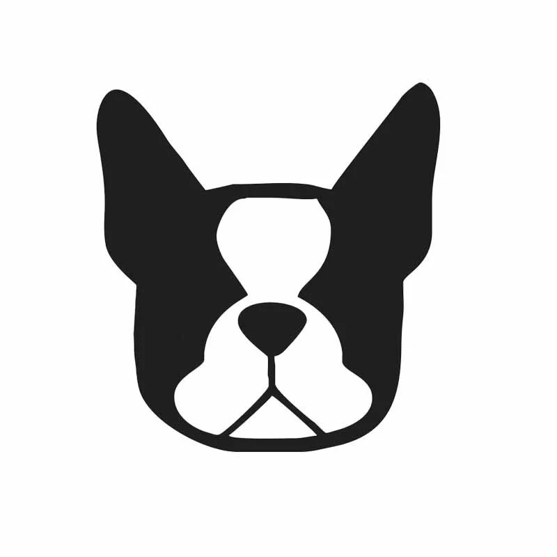 13.1CM*14.1CM Boston Terrier Dog Face Vinyl Animal Pet Sticker | Игрушки и хобби