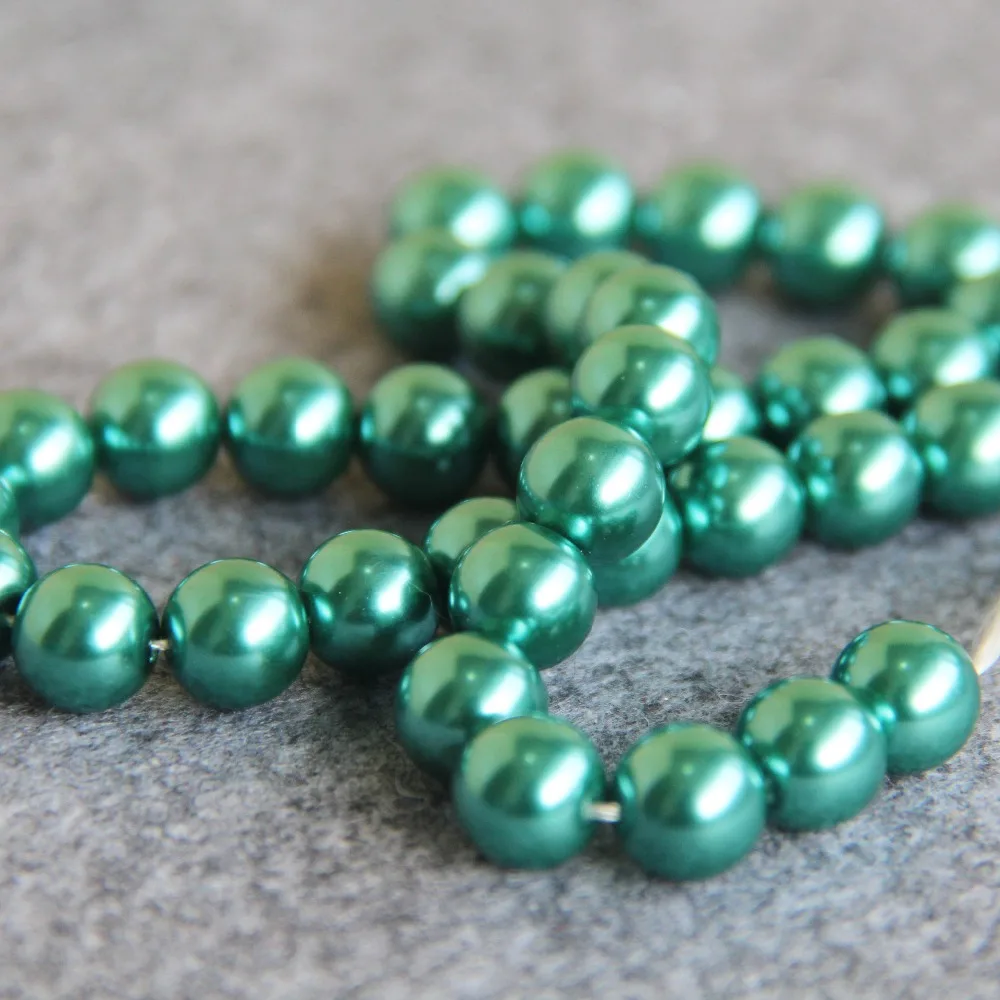 New For Necklace&ampBracelet 10mm Blue Shell Pearl Beads SeaShell DIY Gifts Women Girl Loose Jewelry Making Design 15inch | Украшения и
